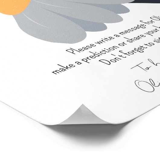 Eerste Verjaardagsfeestje Kamille Bloem Schattige Poster (Hoek)