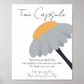 Eerste Verjaardagsfeestje Kamille Bloem Schattige  Poster (Voorkant)