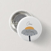 Eerste Verjaardagsfeestje Kamille Bloem Schattige Ronde Button 3,2 Cm (Voorkant /achterkant)