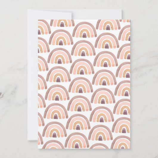 Eerste verjaardagsfeestje Magisch Eenhoorn Regenbo Kaart (Achterkant)