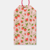 Eerste verjaardagsfeestje met aardbei cadeaulabel (Achterkant)