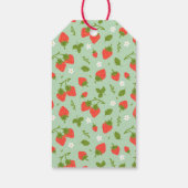 Eerste verjaardagsfeestje met aardbei cadeaulabel (Achterkant)