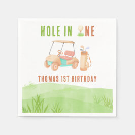 Eerste verjaardagsfeestje met een hole-in-one servet