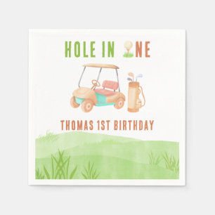Eerste verjaardagsfeestje met een hole-in-one servet