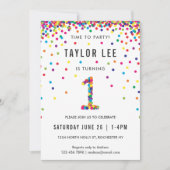 Eerste verjaardagsfeestje met regenboogthema, Eers Kaart (Voorkant)