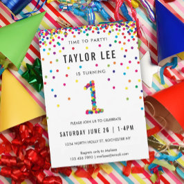 Eerste verjaardagsfeestje met regenboogthema, Eers Kaart