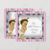 Eerste verjaardagsfeestje prinses kaart (Voorkant / Achterkant)