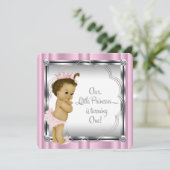 Eerste verjaardagsfeestje prinses kaart (Staand voorkant)