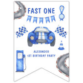 Eerste verjaardagsfeestje raceauto vlaggetjes (Tweede vlag)