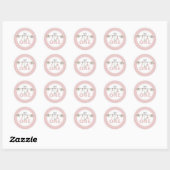Eerste verjaardagsfeestje ronde sticker (Vel)