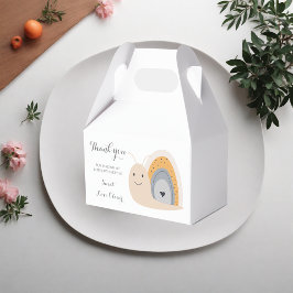 Eerste verjaardagsfeestje slak regenboog Schattige Bedankdoosjes