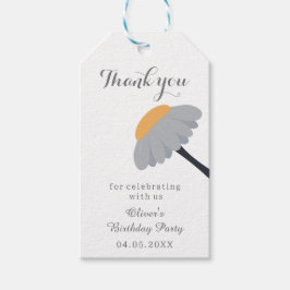 Eerste Verjaardagsfeestje Slak Regenboog Schattige Cadeaulabel