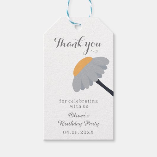 Eerste Verjaardagsfeestje Slak Regenboog Schattige Cadeaulabel (Voorkant)