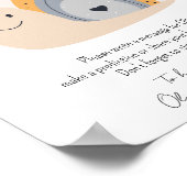 Eerste verjaardagsfeestje slak regenboog tijd caps poster (Hoek)