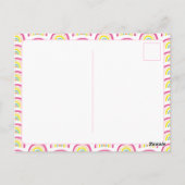 Eerste verjaardagsfeestje uitnodiging voor Regenbo (Achterkant)