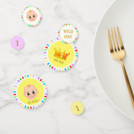 Eerste verjaardagsfeestje van de baby & Meerkleuri Confetti
