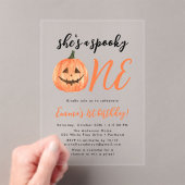 Eerste verjaardagsfeestje van de Spookster Acryl Uitnodigingen (Insitu (Draagbaar))
