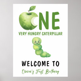 Eerste verjaardagsfeestje van één zeer hongerige r poster