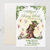Eerste verjaardagsfeestje van Fairy 1st Pixie & Tr Kaart (Voorkant / Achterkant)