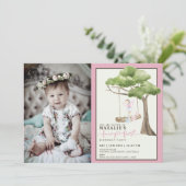 Eerste verjaardagsfeestje van Fairy First Girl aan Kaart (Staand voorkant)