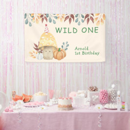 Eerste verjaardagsfeestje van Little Mushroom  Spandoek