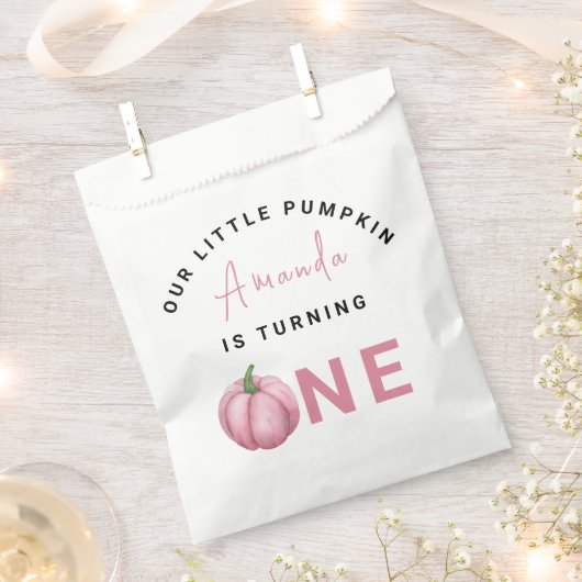 Eerste verjaardagsfeestje van Little Pumpkin Bedankzakje (Geknipt)