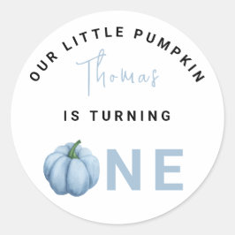 Eerste verjaardagsfeestje van Little Pumpkin  Ronde Sticker