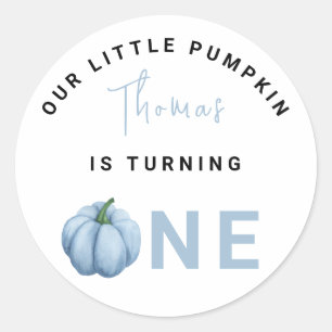 Eerste verjaardagsfeestje van Little Pumpkin  Ronde Sticker