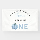 Eerste verjaardagsfeestje van Little Pumpkin Spandoek (Horizontaal)