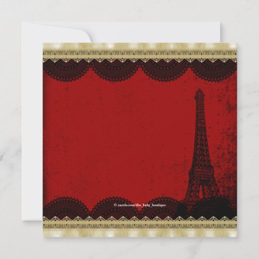 Eerste verjaardagsfeestje van Parijs Kaart (Achterkant)