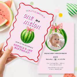Eerste verjaardagsfeestje van Sweet Melon Kaart