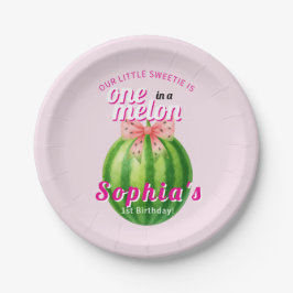 Eerste verjaardagsfeestje van Sweet Melon Papieren Bordje