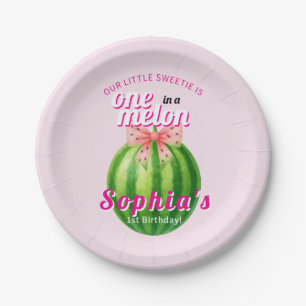 Eerste verjaardagsfeestje van Sweet Melon Papieren Bordje
