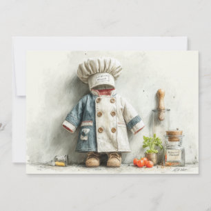 Eerste verjaardagsfeestje voor kleine chef kaart