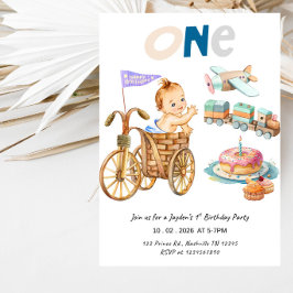 Eerste verjaardagsfeestje voor kleine jongen kaart