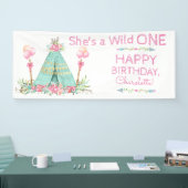Eerste verjaardagsfeestje voor wildebras spandoek (Beurs)