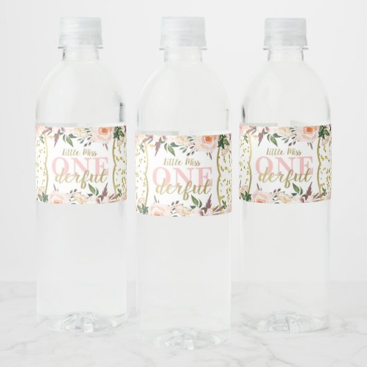 Eerste verjaardagsfeestje waterlabels, Boho Waterfles Etiket (Flessen)