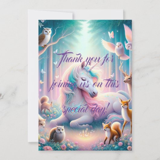 Eerste verjaardagsfeestuitnodiging/  kaart (Achterkant)