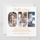 Eerste Verjaardagsfoto Minimaal 1e Verjaardagsfees Kaart (Voorkant)