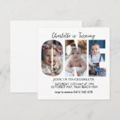 Eerste Verjaardagsfoto Minimaal 1e Verjaardagsfees Kaart (Voorkant / Achterkant)