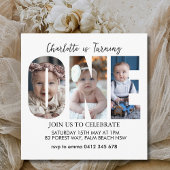 Eerste Verjaardagsfoto Minimaal 1e Verjaardagsfees Kaart