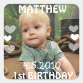 Eerste Verjaardagsfoto Sticker (Voorkant)
