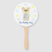 Eerste verjaardagsjongensfeestje handwaaier (Voorkant)