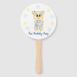 Eerste verjaardagsjongensfeestje handwaaier