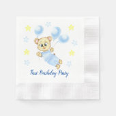 Eerste verjaardagsjongensfeestje servet (Voorkant)