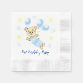 Eerste verjaardagsjongensfeestje servet