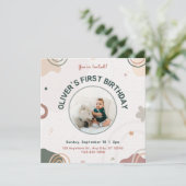 Eerste verjaardagskaart kaart (Staand voorkant)