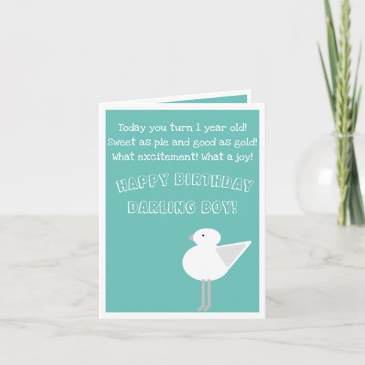 Eerste verjaardagskaart kaart (Voorkant)