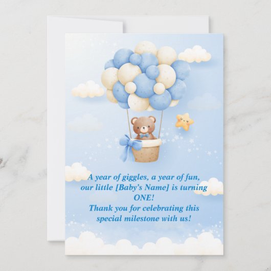 Eerste verjaardagskaart kaart (Achterkant)