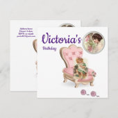 Eerste verjaardagskaart uitnodiging Wild One (Voorkant / Achterkant)